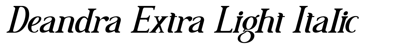 Deandra Extra Light Italic